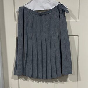 Talbots Charcoal A-Line Pleated Skirt